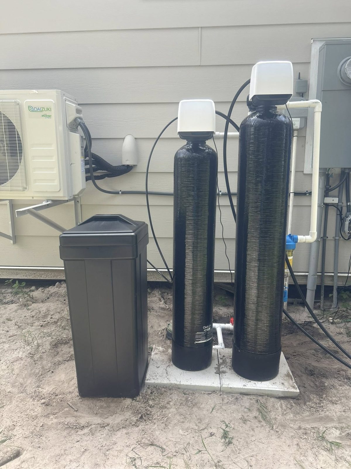 Whole-home water filtration system installation